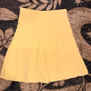 Zara Butter Yellow Pleated Skirt